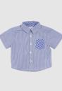 Fred Cotton Stripe Short Sleeve Baby Shirt