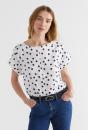 Allegra Spot Linen Top