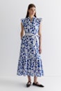 Sia Flounce Midi Dress