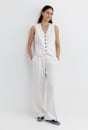 Brianne Wide Leg Pleat Pant