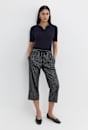 Rosa Stripe Crop Linen Pant