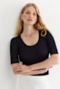 Sparkling Rib Knit Tee