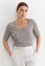 Sparkling Rib Knit Tee