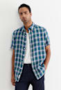 Johnston Short Sleeve Linen Check Shirt