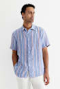 Redfern Short Sleeve Linen Stripe Shirt