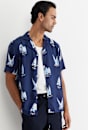Sail Away Short Sleeve Cuban Shirt