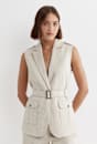 Lena Linen Safari Vest