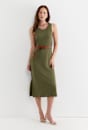 Tonia Linen Tank Midi Dress