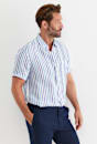Fenton Short Sleeve Stripe Linen Shirt