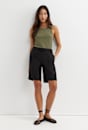 Rosa Bead Trim Linen Short