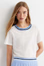 Tonia Rib Neck Short Sleeve Tee