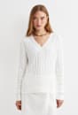 Elka Varsity Cable Sweater