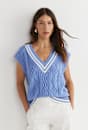 Elka Cable V-Neck Vest