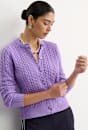 Cable Merino Cotton Cardigan