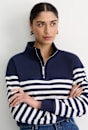 SC Stripe Quarter Zip Sweat