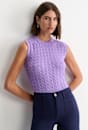 Cable Merino Cotton Tank