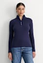 SC Zip Funnel Neck Top