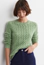 Merino Wool Baby Cable Sweater