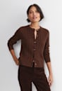 Cable Merino Cotton Cardigan