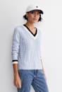 Baby Cable V-Neck Sweater