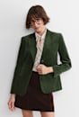 Valentina Single Breasted Velvet Blazer