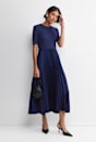 Mixed Media Midi Dress