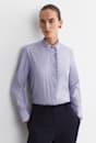 Asha Stripe Ruffle Blouse