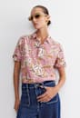 Sue Paisley Long Sleeve Cotton Silk Shirt