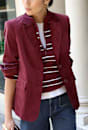 Valentina Single Breasted Velvet Blazer