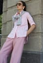 Hannah Stripe Cotton Silk Shirt