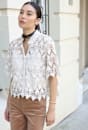 Ariana Lace Cropped Shirt
