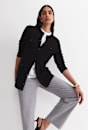 Longline Merino Blend Cable Cardigan