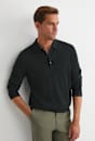 Angus Merino Long Sleeve Knit Polo
