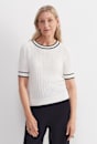 Elka Cable Short Sleeve Knit