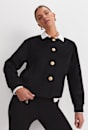 Crop Melton Jacket