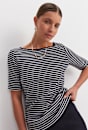 Heidi Boat Neck Half Sleeve Tee