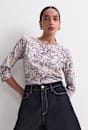 Ellie 3/4 Sleeve Mercerised Tee