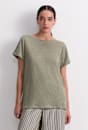 Tonia Crew Neck Linen Tee