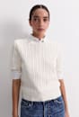Elka Pointelle Crew Knit