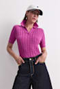 Elka Pointelle Polo Knit