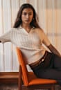 Elka Pointelle Polo Knit