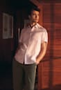 Short Sleeve Yarn-Dyed Linen Shirt