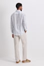 Marco Long Sleeve Linen Stripe Shirt