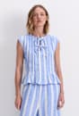 Ariana Pintuck Linen Blouse
