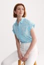 Dashed Lily Voile Short Sleeve Shirt