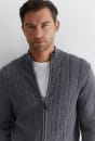 Harrison Merino Wool Zip Cardigan