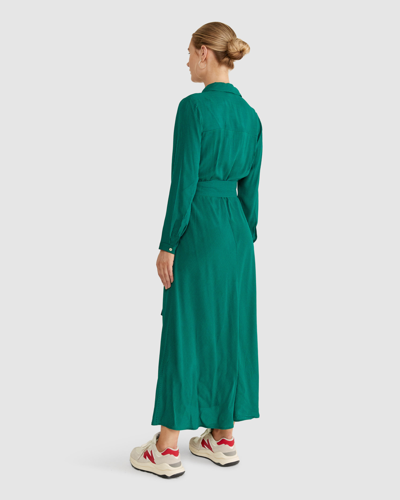Hildi Heritage Dress in NAVY/GREEN