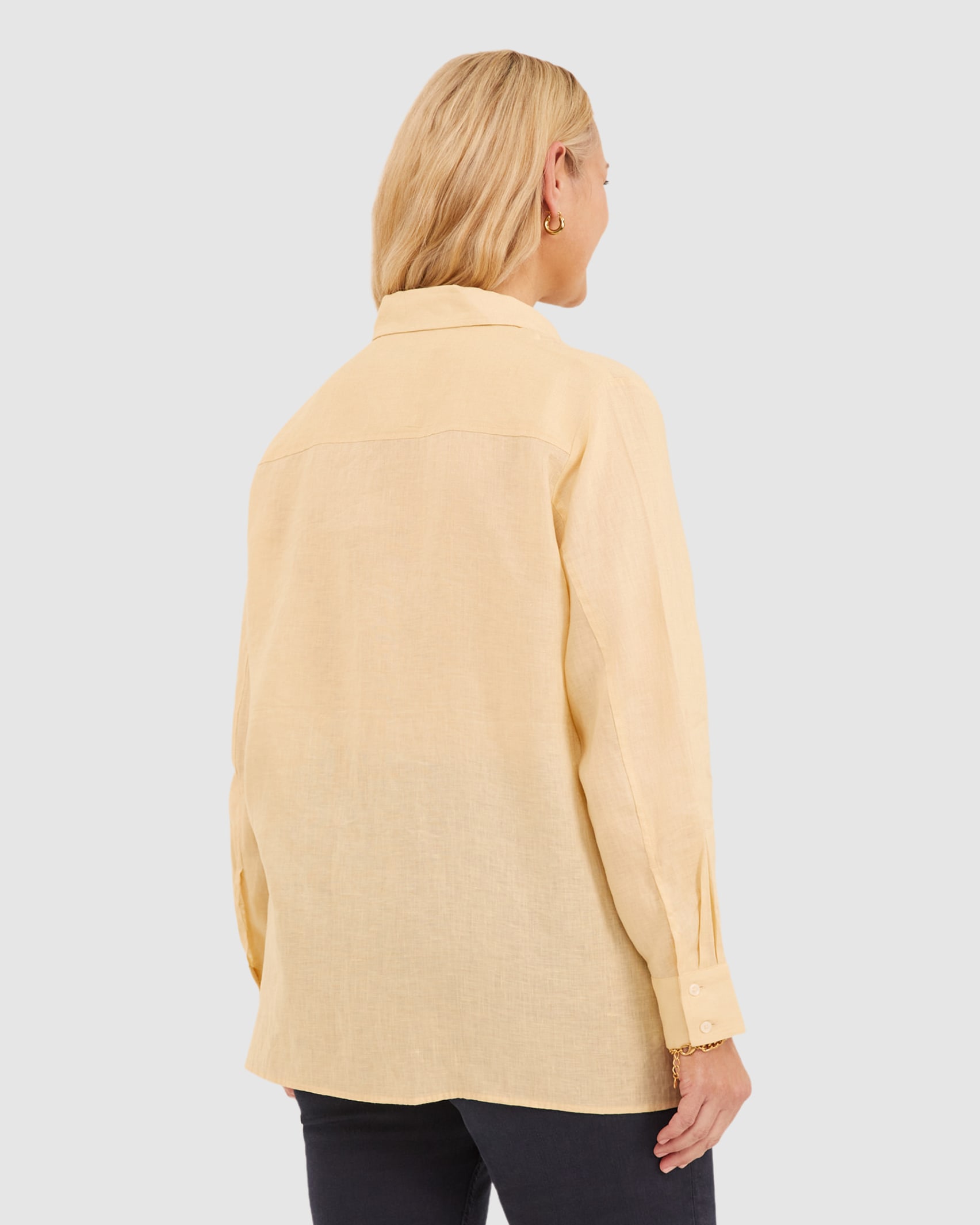 Daisy Relaxed Linen Shirt in BUTTER