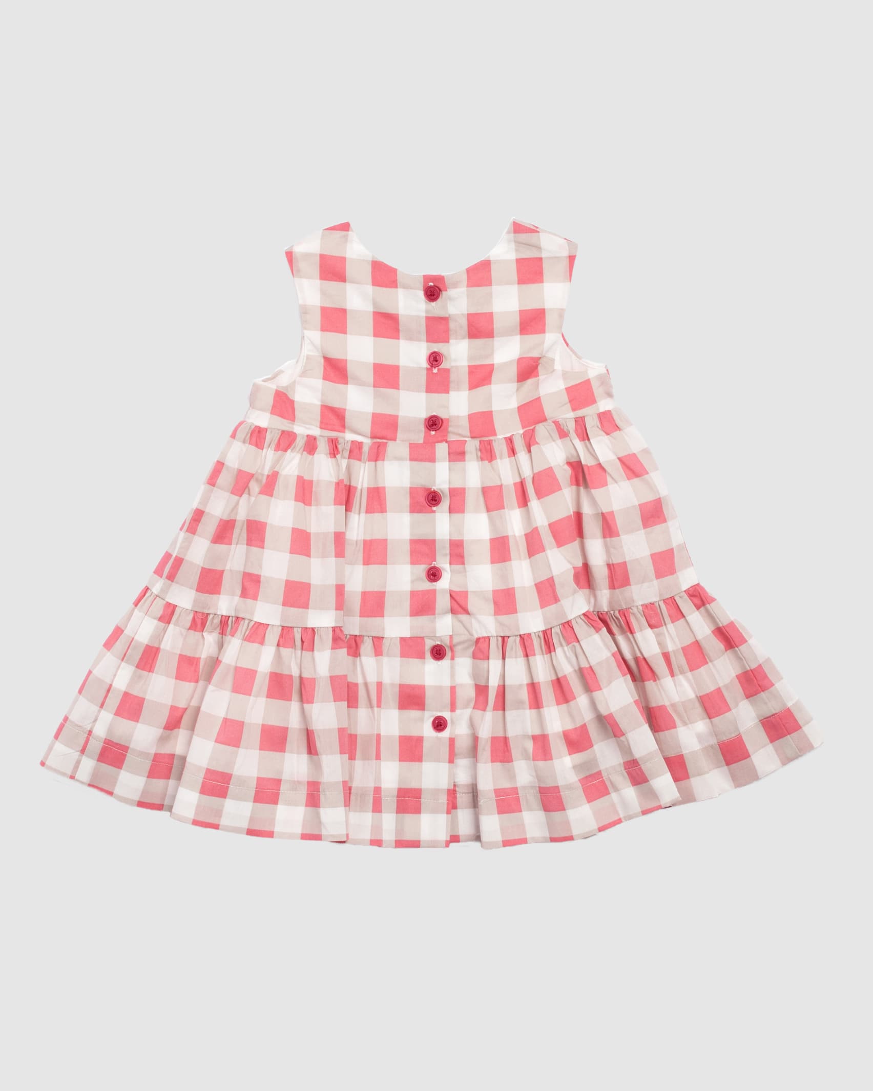 Cora Check Tiered Baby Dress in MULTI CHECK