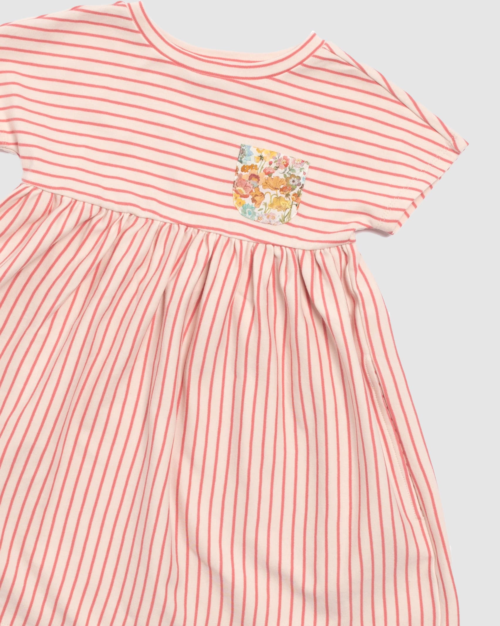 Lola Stripe Jersey Dress in PINK MULTI